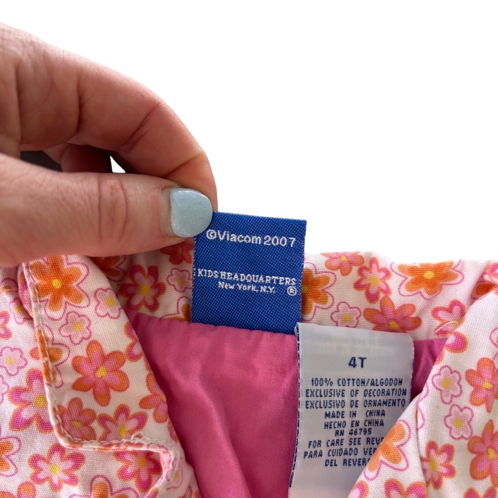 00s Y2K Dora The Explorer 4T Pink Floral Jacket Blazer Button Up Kid Core Rero - Picture 7 of 10
